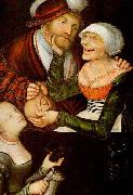 Lucas  Cranach The Procuress USA oil painting artist